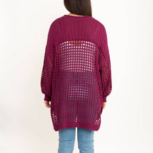 Burgundy Olli Crochet Sweater