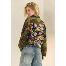 Camo Sequin Contrast Veveret Jacket