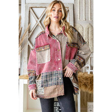 Berry Washed Cropped Corduroy Oli+Hali Shacket