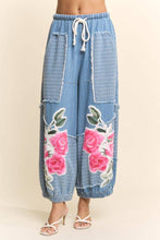 Light Denim Multi Flower Patchwork Davi & Dani Pants