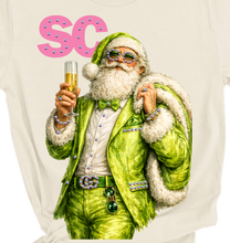 Natural SC Santa Claus Blingy Rhinestone Graphic Tee