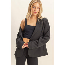Black Single Button Blazer