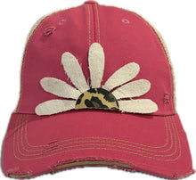 Yellow Daisy and Leopard Baseball Cap: