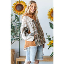 OLI HALI LACE YOKE LONG SLEEVE ZIP CLOSURE HOODED JACKET