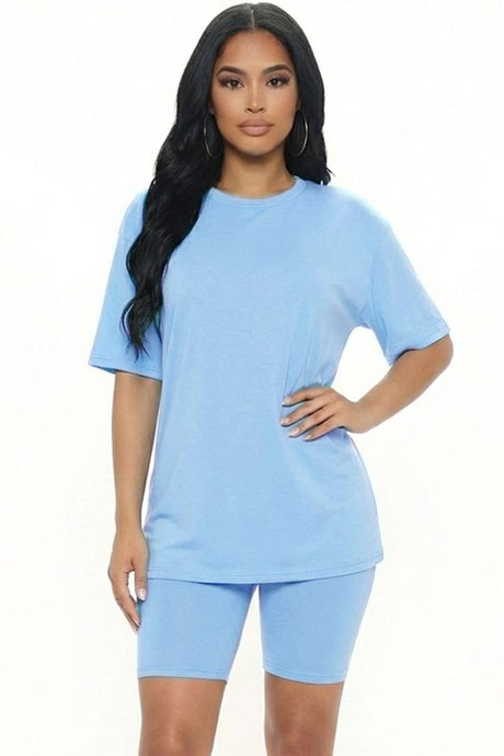 Cloud Loose Fit Top & Bike Shorts Set