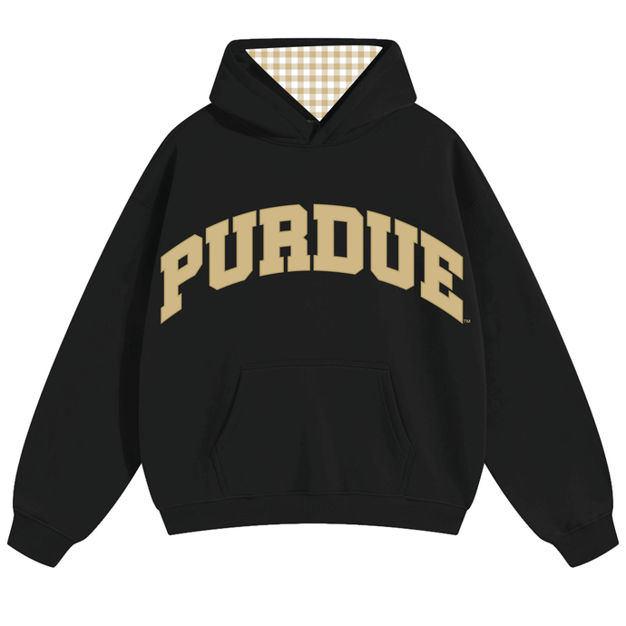 Purdue Gingham Hoodie