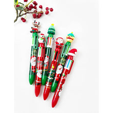 Christmas Theme Multi Color Ballpoint Pen: MIX COLOR / ONE(12)
