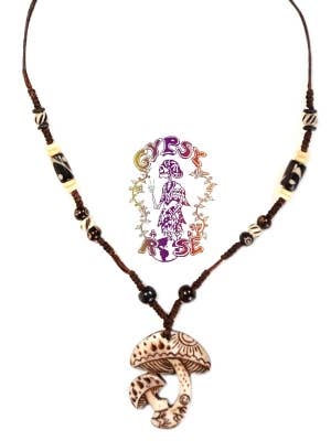 Magik Mushroom bone Necklace