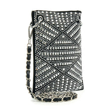 Silver Rhinestone Covered Petite Crossbody Sling