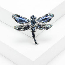 Blue Dragonfly  Alloy Rhinestone Brooch
