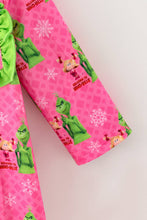 Pink Christmas character printed baby bodysuit. RPG62918 SOL: 0-3M