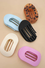 Taupe Jumbo Lay Flat Oval Hair Claw Clips