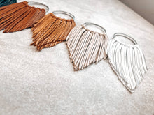 Camel Fringed in Faith Cascade Fringe Hoops Earrings