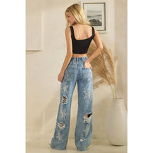 Denim Washed Stone On Star Oli+Hali Pants
