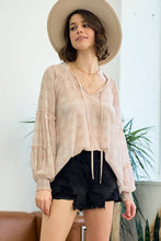 Blush Mixed Floral Smocked Tier Sleeve Blouse