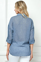 Black Oversize Sheer Button Down Top