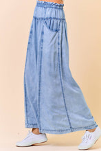 Light Denim Tencel Wide Leg Pants