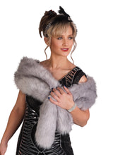 Grey Flapper faux fur stole wrap
