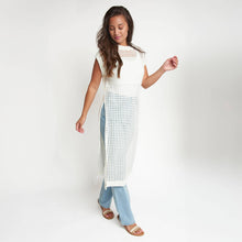 Snow Azalea Sleeveless Longline Crochet Sweater