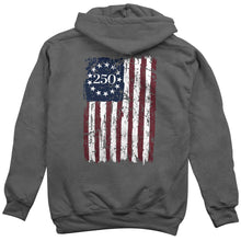 Charcoal Distressed 250 Flag Hoodie