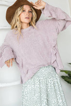 Lavender Plush Fluffy Comfy Ruffled Bucketlist Top