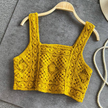 Black Crosa - Handmade Vintage Crochet Design Camisole