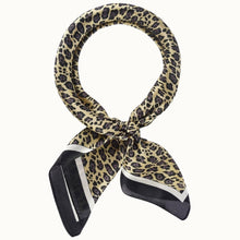 Leopard "So Silky" Satin Neckerchief Scarf, Versatile,
