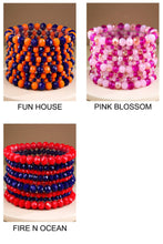 Glass Bead 9 Set Bracelet: BL-GLACIER GLOW