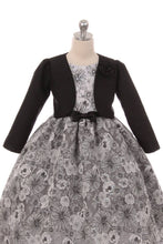 Black Long Sleeve Satin Bolero for Girls