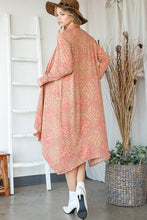 Pumpkin Multi Draped Long Kimono Bucketlist Cardigan