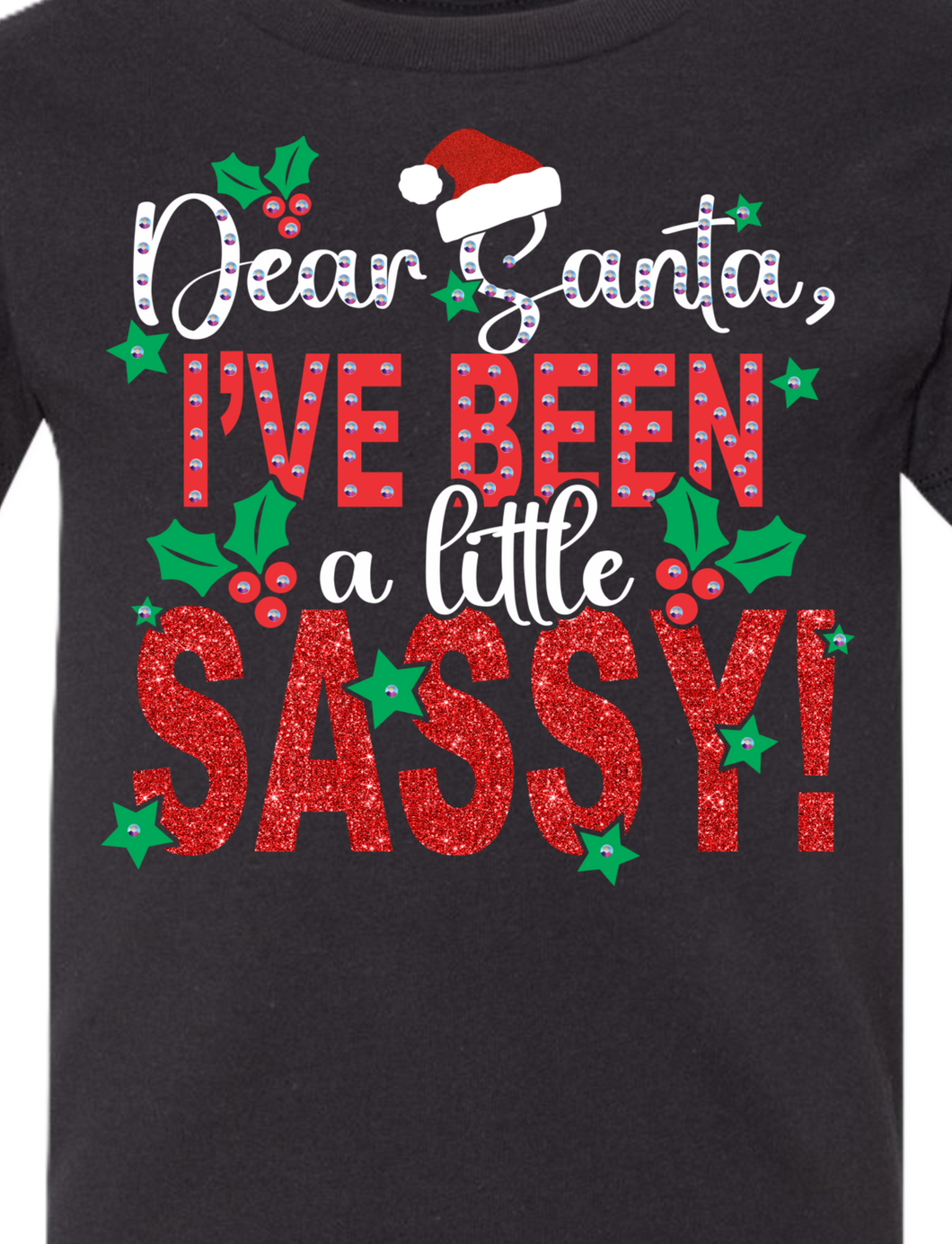 Kids Sassy Rhinestone Graphic Tee
