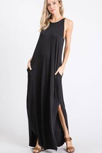 Black Solid Maxi Dress