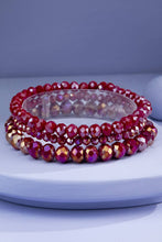 Espresso Shine 3 Strand Glass Bead Bracelet Set