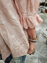 Pink Eyelet Linen Rare Bird Top