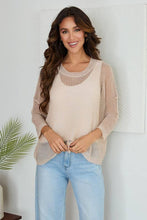 Blush Lightweight Open Knit Venti Sweater