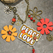 Peace & Love Retro Charm Necklace