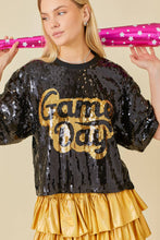 B/GOLD Game Day Sequin Top
