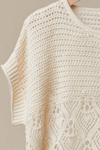Ivory Floral Detail Crochet Boho Mello Top