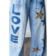 Denim Washed Star Patchwork Oli+Hali Jeans