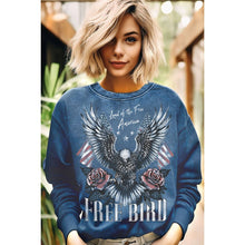 Mineral Taupe Land of The Free America Mineral Graphic Sweatshirt