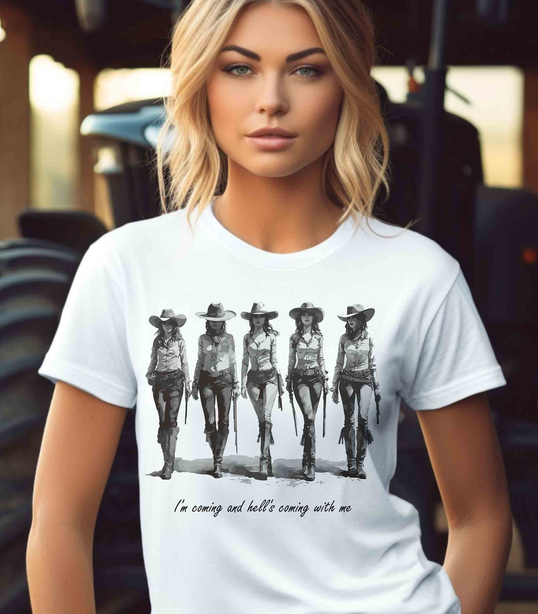 Natural I'm Coming and Hell's Coming with Me Tee