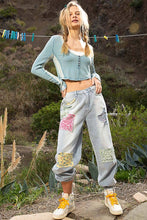 Denim Patches detail denim jogger POL pants