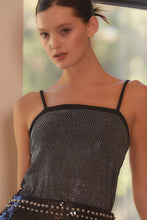 Black Sparkle Rhinestone Cami Top