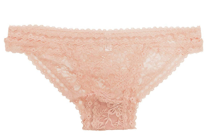 Rose Smoke Strappy Lace Bikini Underwear