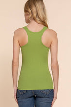 Grass Green Racerback Rib Knit Tank Top