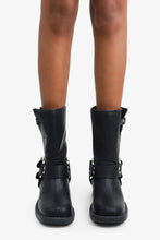 Black Biker Ankle Boot