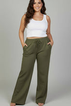 Plus Size Drawstring Waist Slant Pocket Sweatpants: BURGUNDY / 2X
