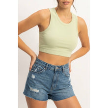 Pastel Green Cropped Tank Top