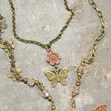 Fly High Butterfly Bling Blushing Layered Necklace