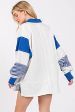 Royal Varsity Stripe Game Day Pullover